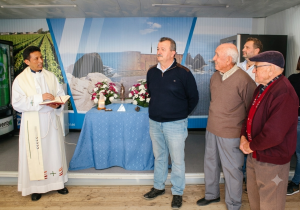 Bendición Santa Bárbara. Párroco, alcalde y antiguos mineros